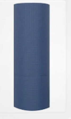 Roll of blue paper on a white background