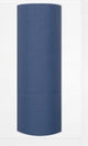 Roll of blue paper on a white background