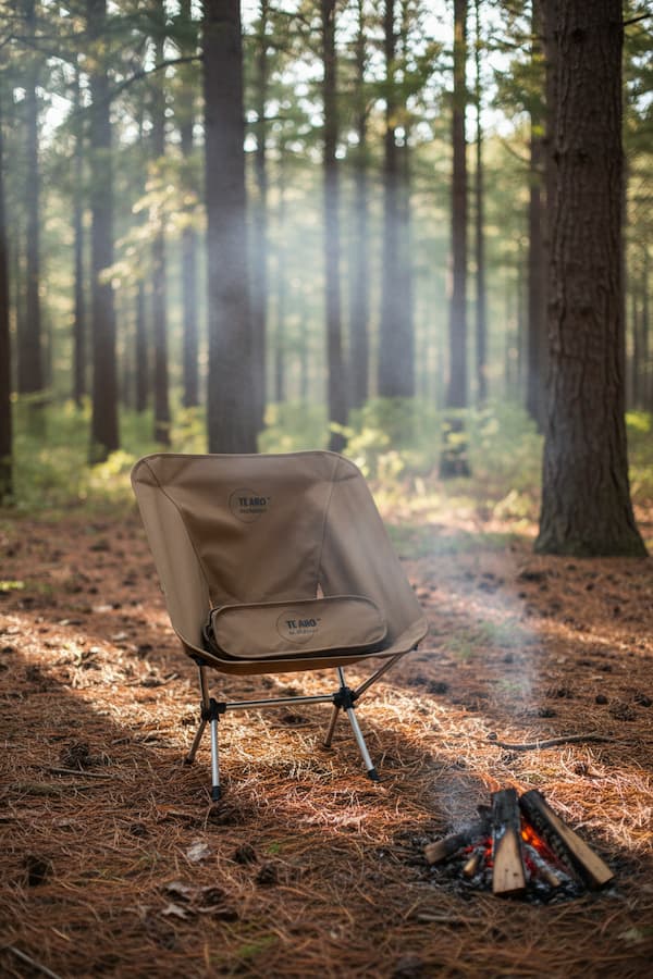 Outdoor chair in forest