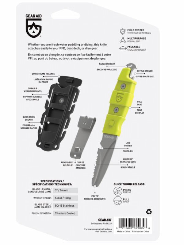 Gear Aid Akua Blunt Tip Knife (nav green)