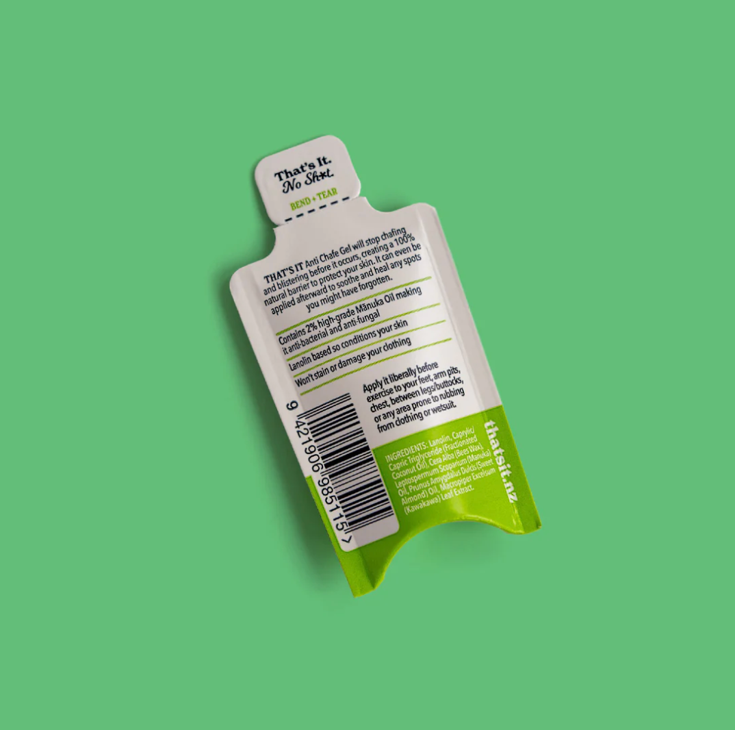 Thats It Anti Chafe Gel 8ml single serve sachet.