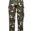 Camouflage pants on a white background