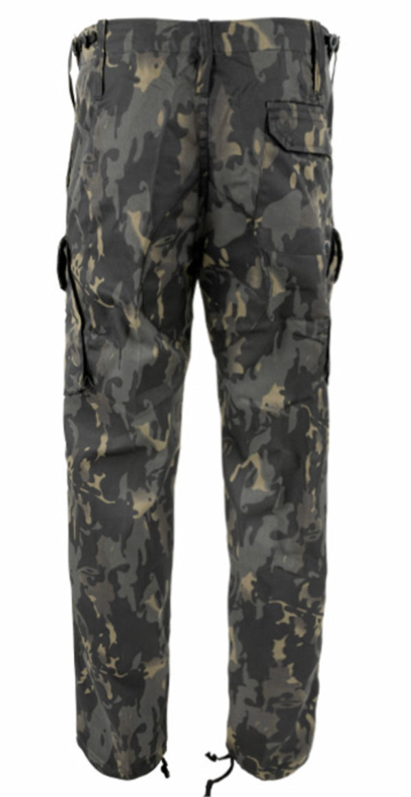 Camouflage pants on a white background