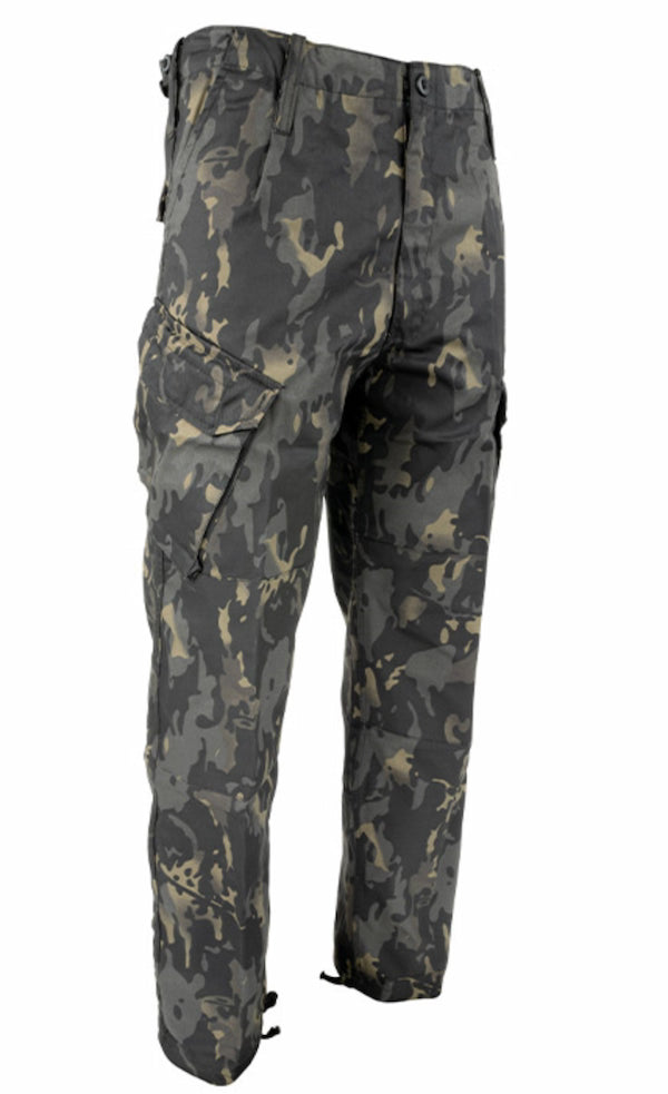 Camouflage pants on a white background