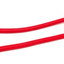 Red tongs with black end on a white background