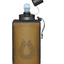 Black mesh water bottle holder with a black cap on a white background