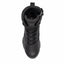Black high-top sneaker on a white background