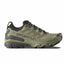 Green and black running shoe with LA Sportiva branding on a white background