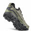 Green and black hiking shoe with 'La Sportiva' branding on a white background