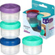 4 little plastic containers