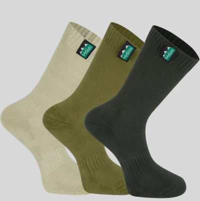 Ridgeline Cotton Work Socks Mid Length (Pack of 3)