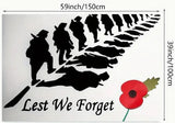 ANZAC Flag s- Lest We Forget - 12 different styles