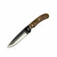 Knife with a brown handle on a white background