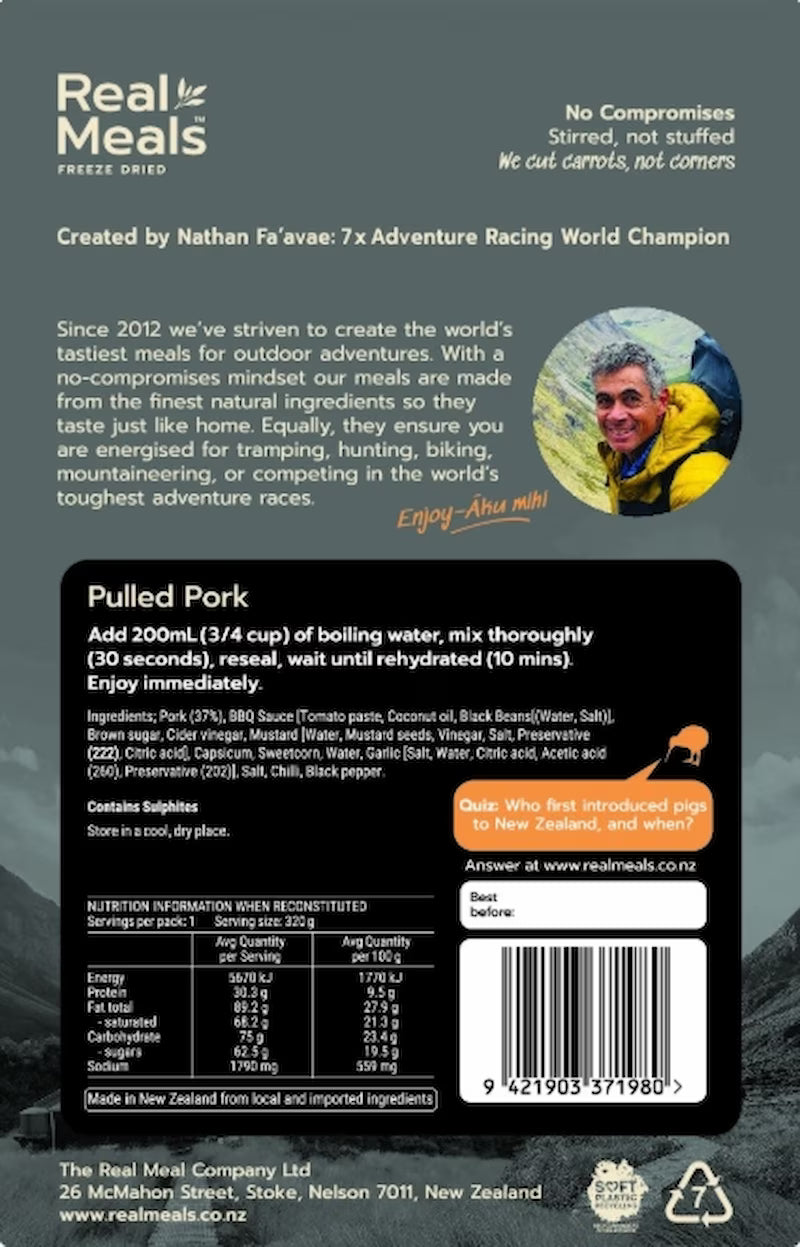 Real Meals Pulled Pork, Beans & BBQ Sauce