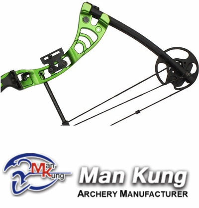 Mankung 55LB Compound Bow with Lime Riser and Black Limb Kit