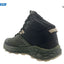 Hitec lightweight tramping boot, green with black trim, rear view