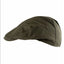 Green flat cap on a white background