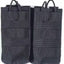 Two black tactical magazine pouches on a white background
