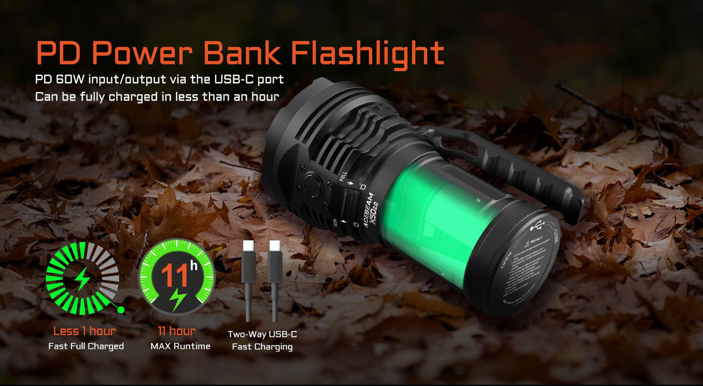 Acebeam - X50 PD Power Bank Flashlight
