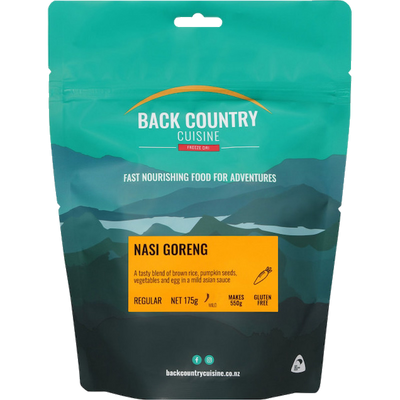 Back Country Cuisine Nasi Goreng package with mountain design