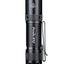 Black flashlight with 'Fenix' branding on a white background