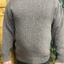 A light tan Ironbark Pure New Zealand Wool Fisherknit Rib Crew Neck Jersey.