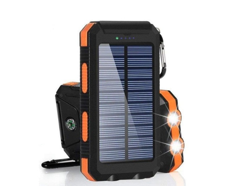20000mAh Solar Power Bank Wireless Fast Charge, Waterproof, LED