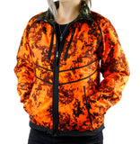 TECL-WOOD Women's Multi-Functional Reversible Jacket: Camo/Blaze Orange