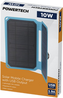 PowerTech - 10W Solar Mobile Charger with USB Output with 1M Cable