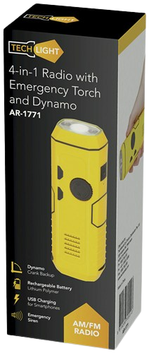 4 in 1 Dynamo Radio (FM/AM) Torch Hand crank Emergency Charger (Copy)