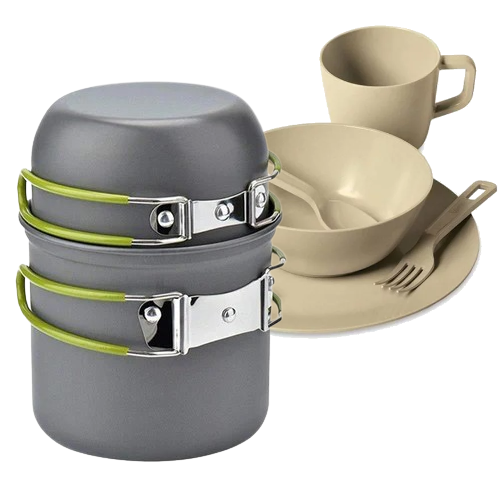 Cutlery, Plate, Mug & Camp Pot - Rental