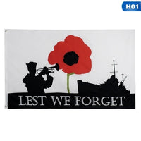 ANZAC Flag s- Lest We Forget - 12 different styles