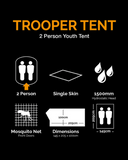 Kombat UK - Trooper 2 Person Youth Tent