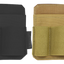 Black and tan tactical pouches on a white background