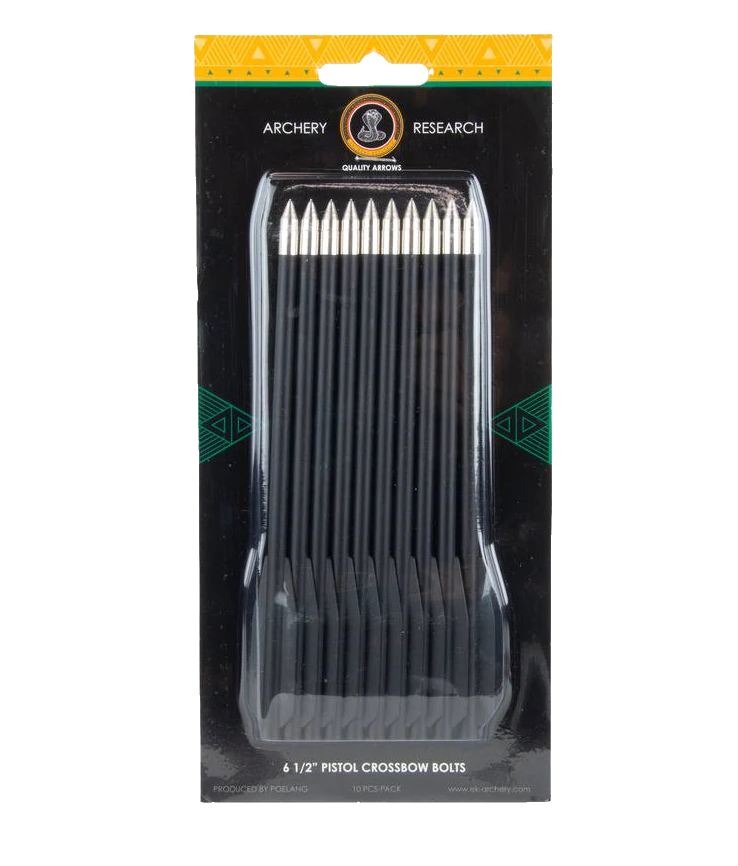 Archery Research -  Crossbow Bolts Plastic 6.5" - 10 Pack