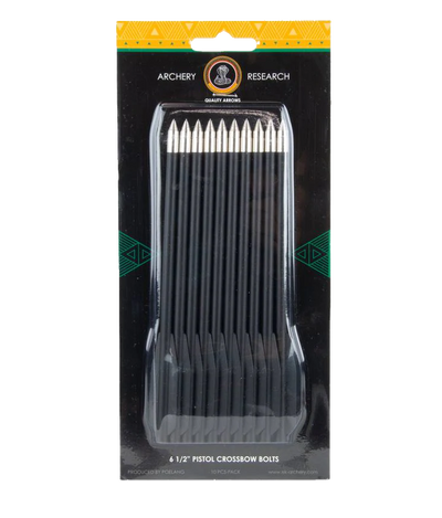 Archery Research -  Crossbow Bolts Plastic 6.5" - 10 Pack