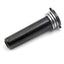 A black rotary spring guide with bearing for airsoft gun, showing a cylindrical body with two attachment wings.