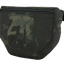 Black tactical pouch with camouflage patch on a white background